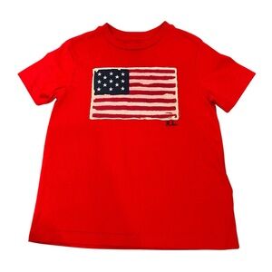 Ralph Lauren Polo Red Kids T-Shirt with Flag Design